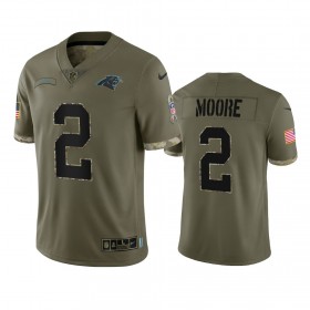 Miesten Carolina Panthers NFL Pelipaita D.J. Moore 2 Olive 2022 Salute To Service Limited